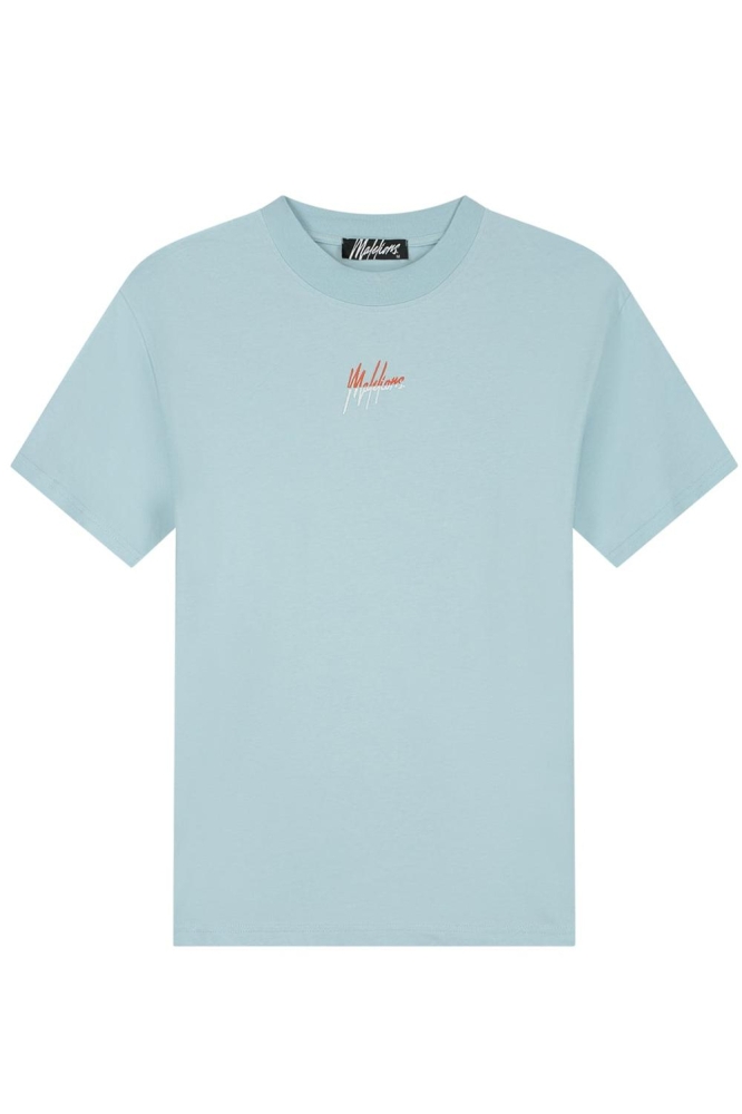 MEN SPLIT T SHIRT MM1 HS25 19 828 LIGHT BLUE/CORAL